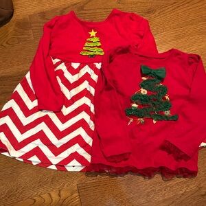 Girls 2T/24 months Christmas dress -and top